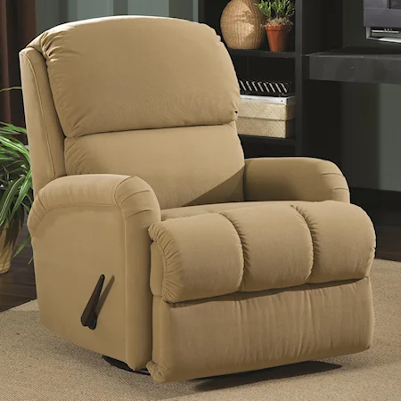 Casual Power Recliner with Bustle Back